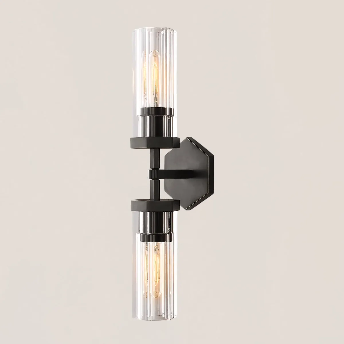 Lambeth Hexagonal Linear Short Wall Sconce-VaseLamps