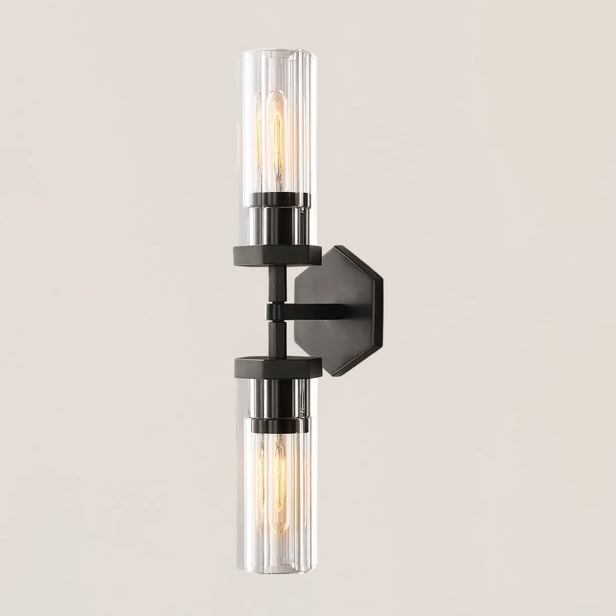 Lambeth Hexagonal Linear Short Wall Sconce-VaseLamps