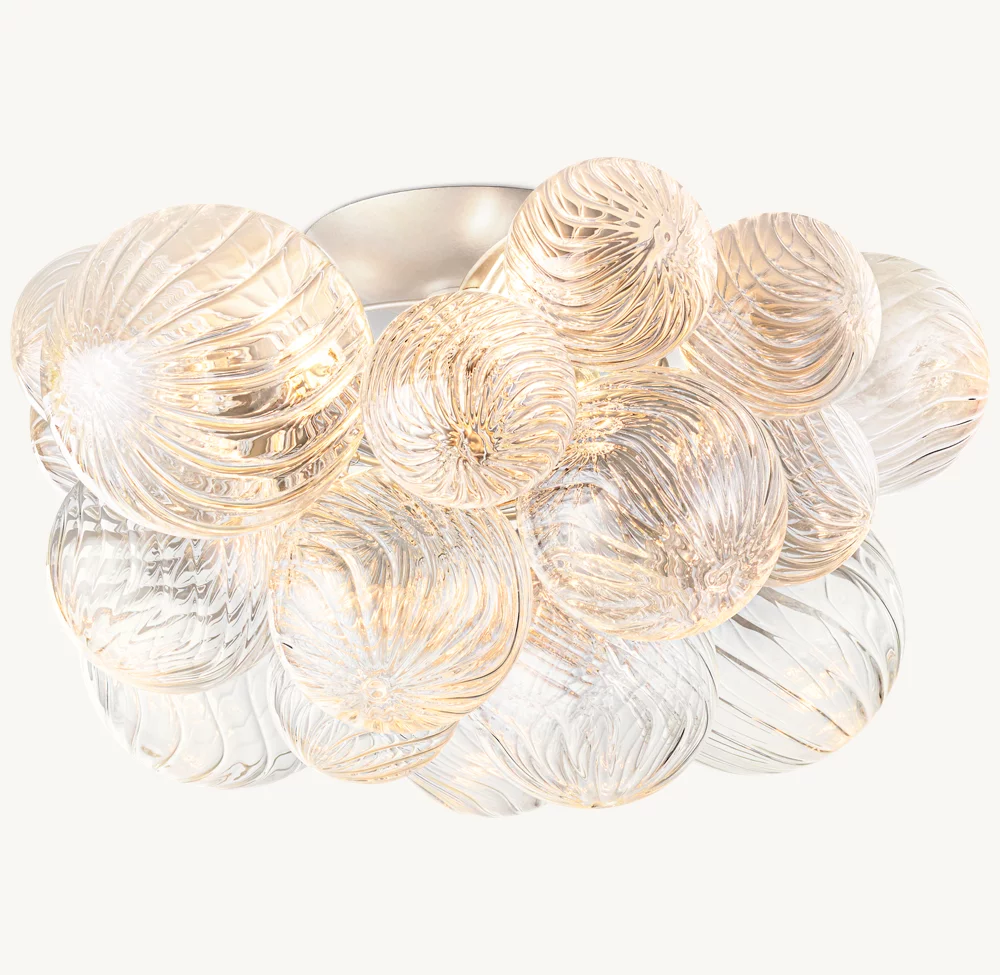Swirled-Glass Orbs Flushmount 20"/25"