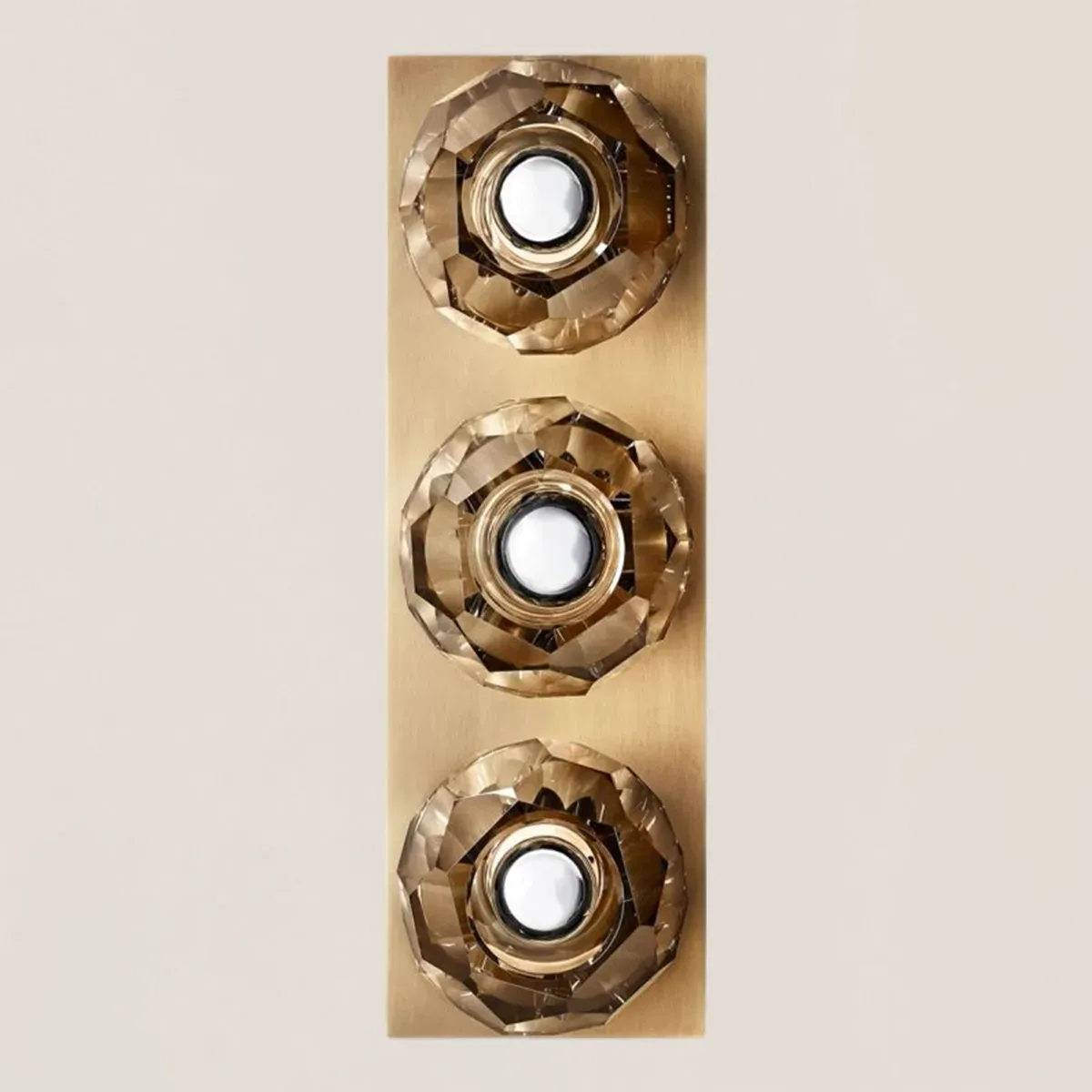 Boule De Crystal Smoke Linear Short Wall Sconce-VaseLamps
