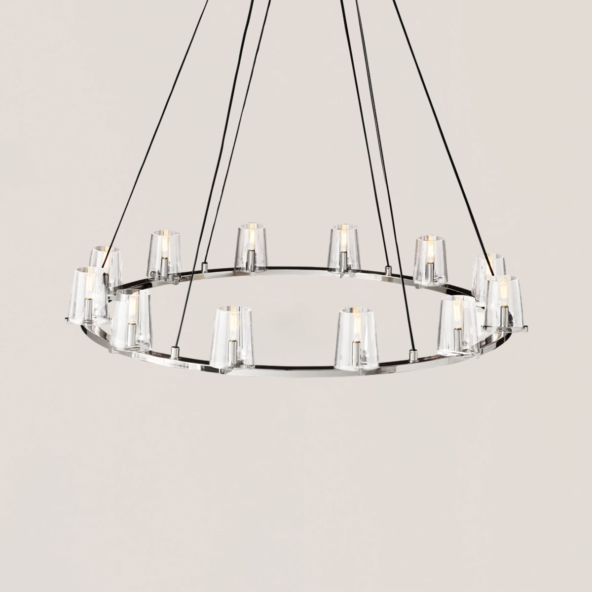 Pauillac Glass Round Chandelier 48"-VaseLamps