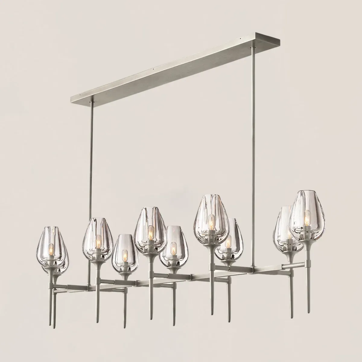 Tulip Crystal Linear Chandelier-VaseLamps