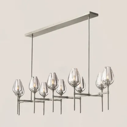 Tulip Crystal Linear Chandelier-VaseLamps