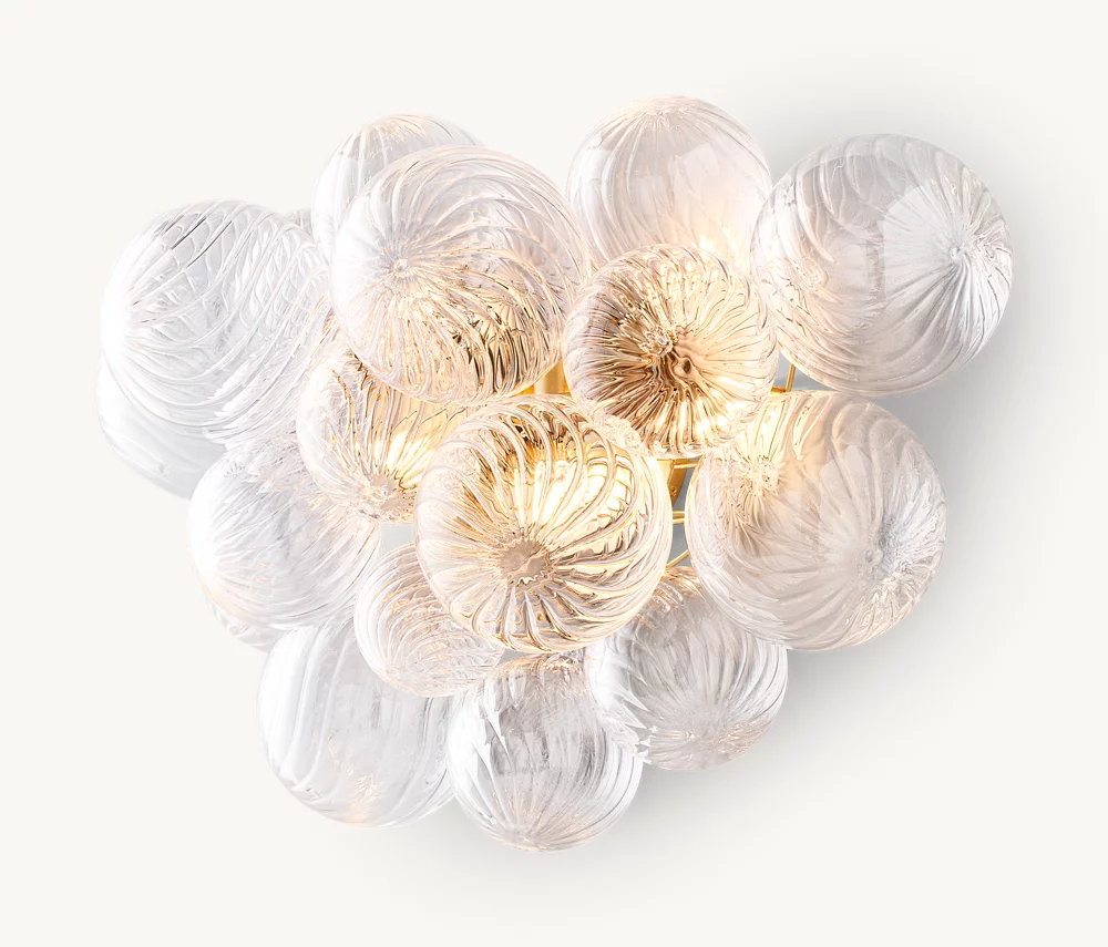 Talia Glass Orbs Round Sconce-VaseLamps