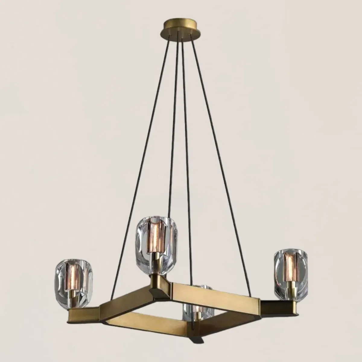 Chartier Contemporary 4-Lights Dining Square Pendant-VaseLamps