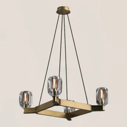 Chartier Contemporary 4-Lights Dining Square Pendant-VaseLamps