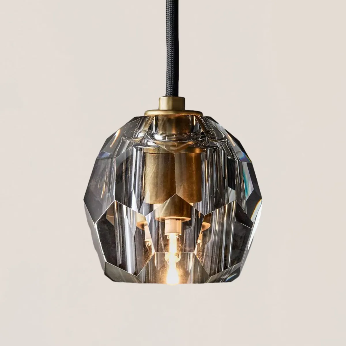 Boule De Crystal Glass Cord Pendant-VaseLamps