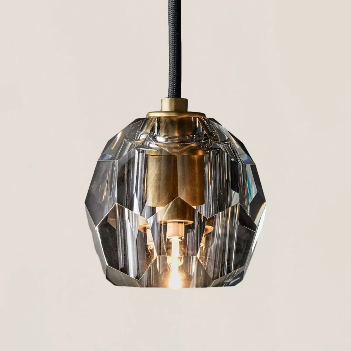 Boule De Crystal Glass Cord Pendant-VaseLamps