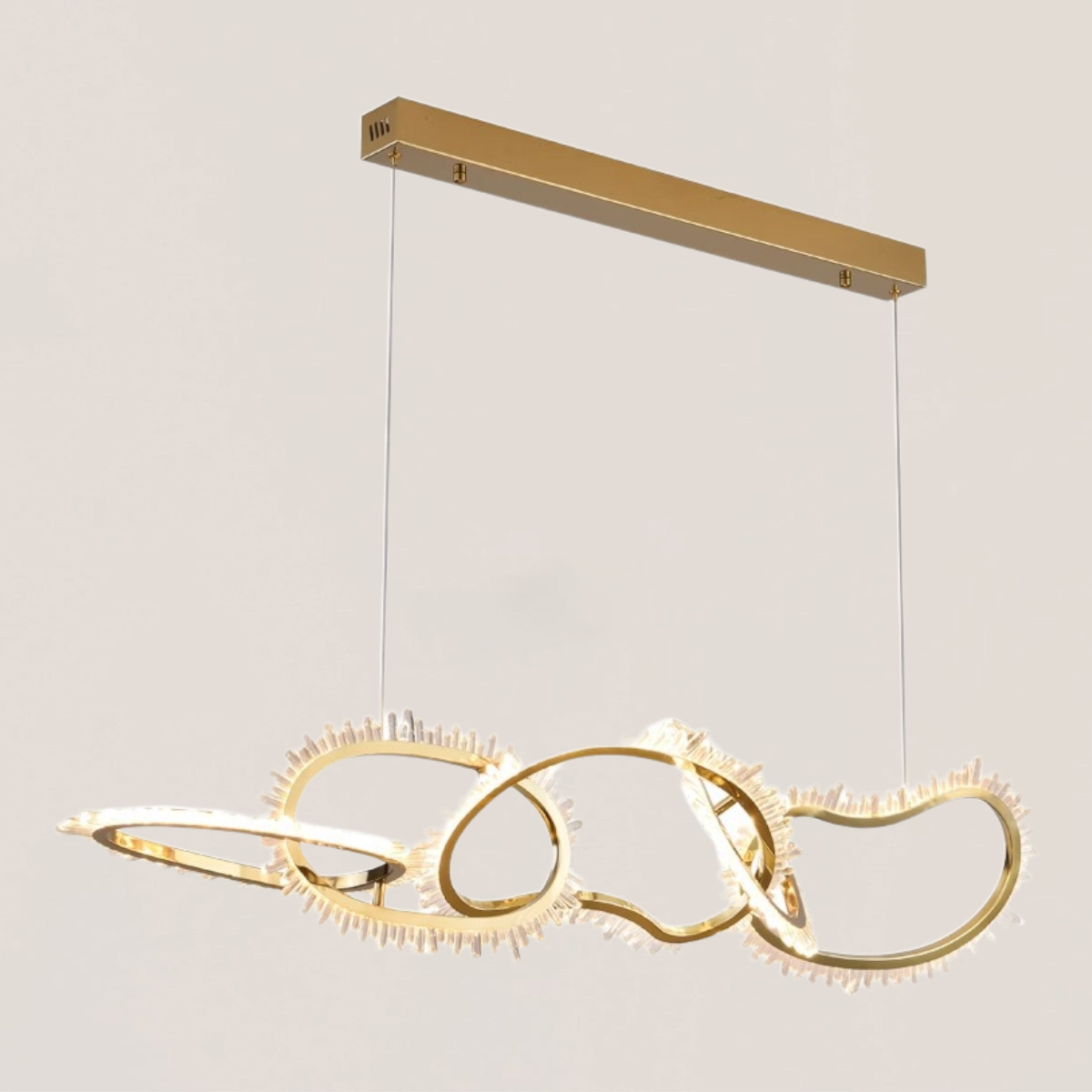 VASELAMPS - Crystal Irregular Round Chandelier-VaseLamps