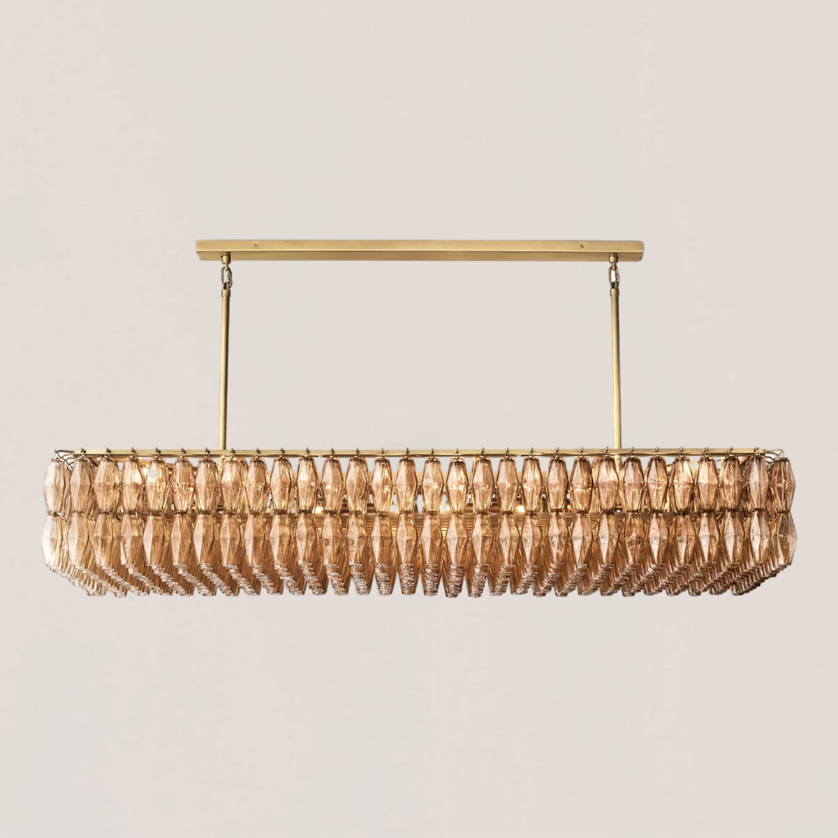 Chiara Glass Rectangular Chandelier-VaseLamps