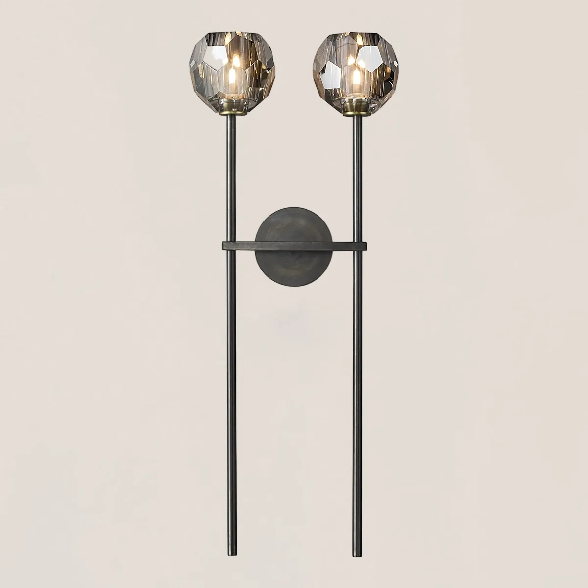Boule De Crystal Double Grand Wall Sconce-VaseLamps