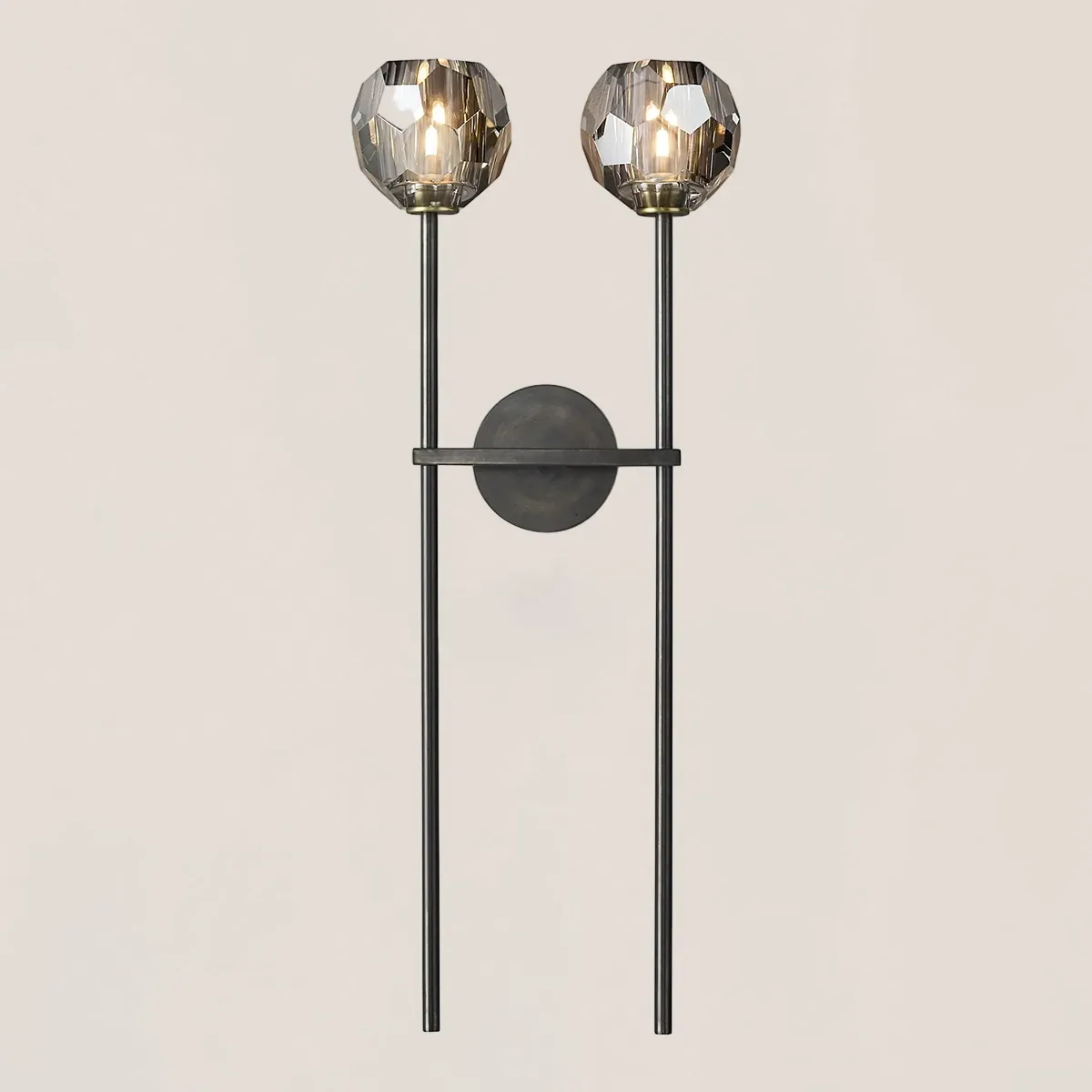 Boule De Crystal Double Grand Wall Sconce-VaseLamps