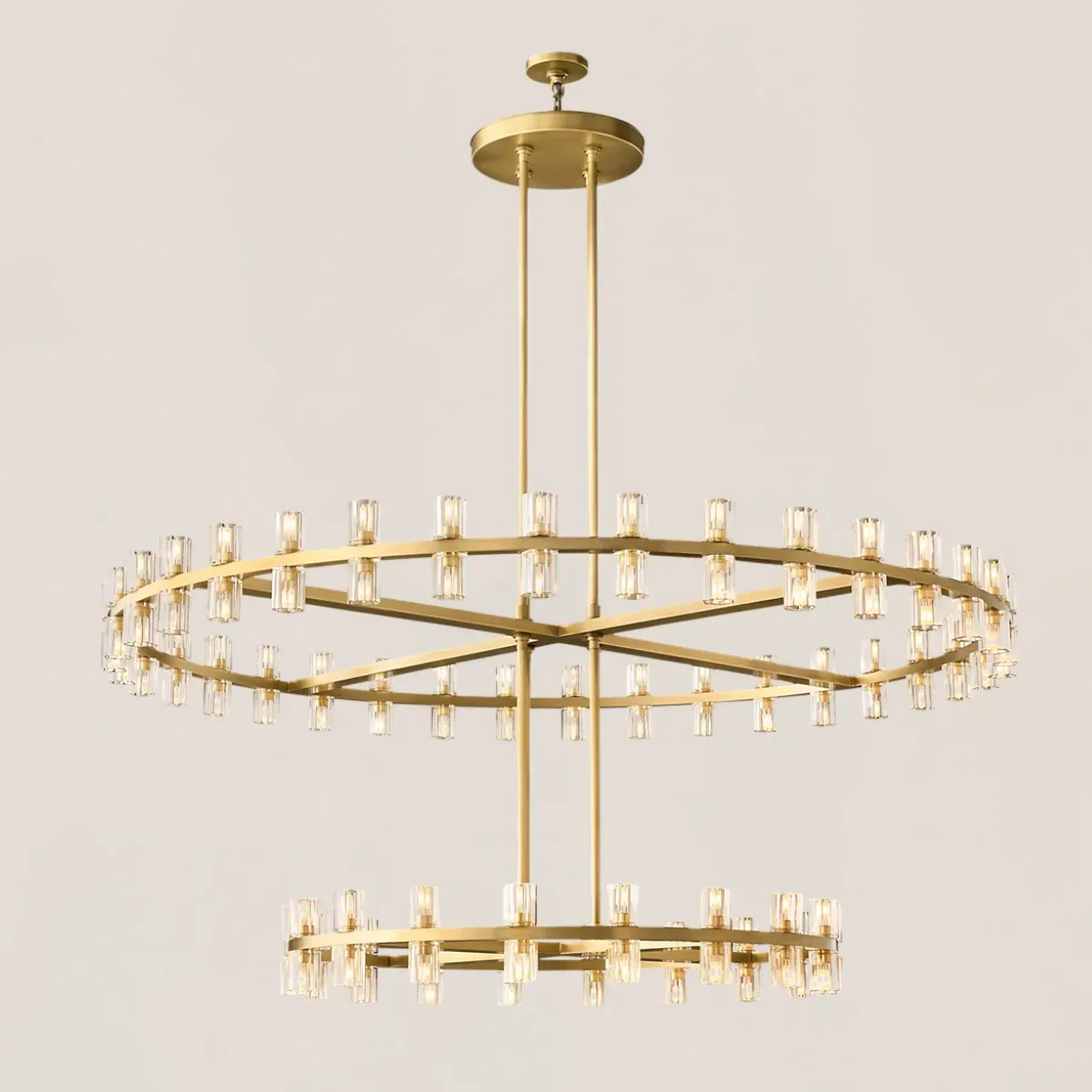 Arcachon LED Round 2-Tier Chandelier 60"-VaseLamps