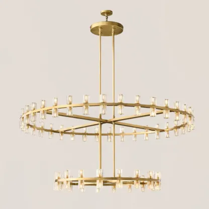 Arcachon LED Round 2-Tier Chandelier 60"-VaseLamps