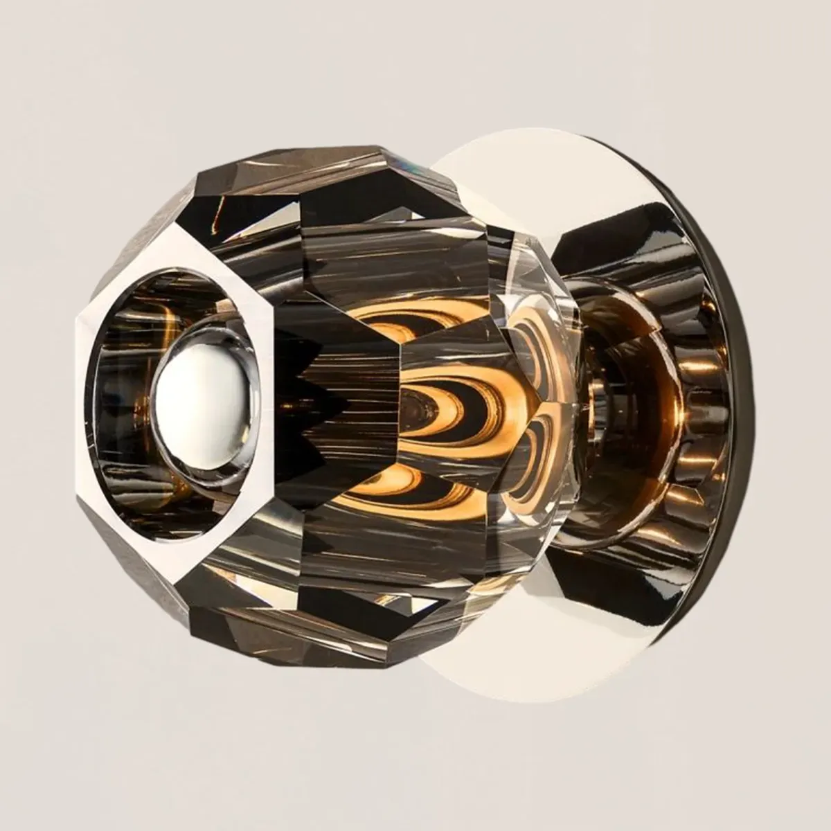 Boule De Crystal Smoke Petite Wall Sconce-VaseLamps