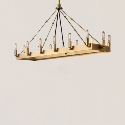 Camino Vintage Filament Rectangular Chandelier-VaseLamps