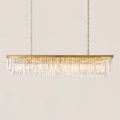 1920s Odeon Rectangular Chandelier-VaseLamps