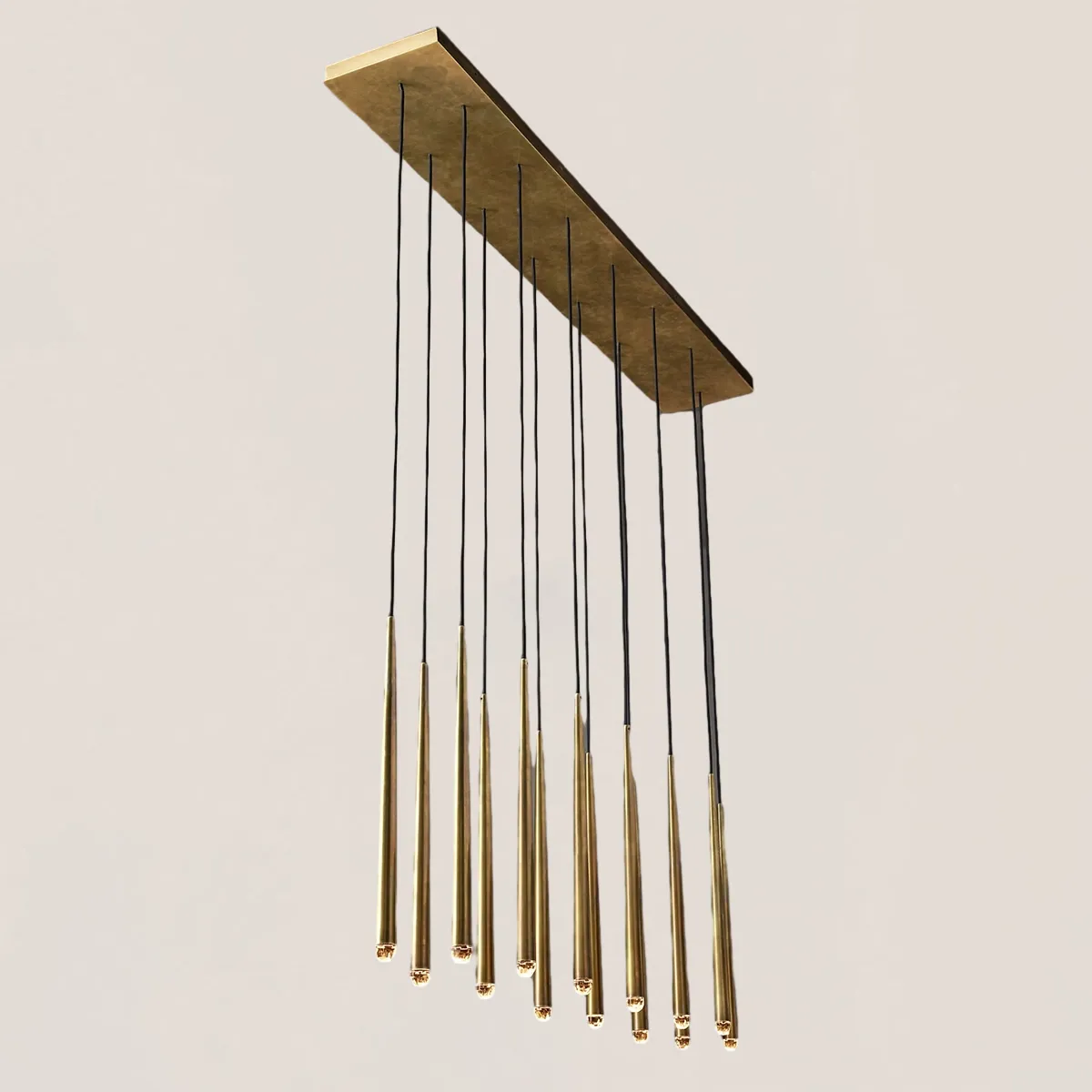 Aquitaine Modern Brass Linear Chandelier-VaseLamps