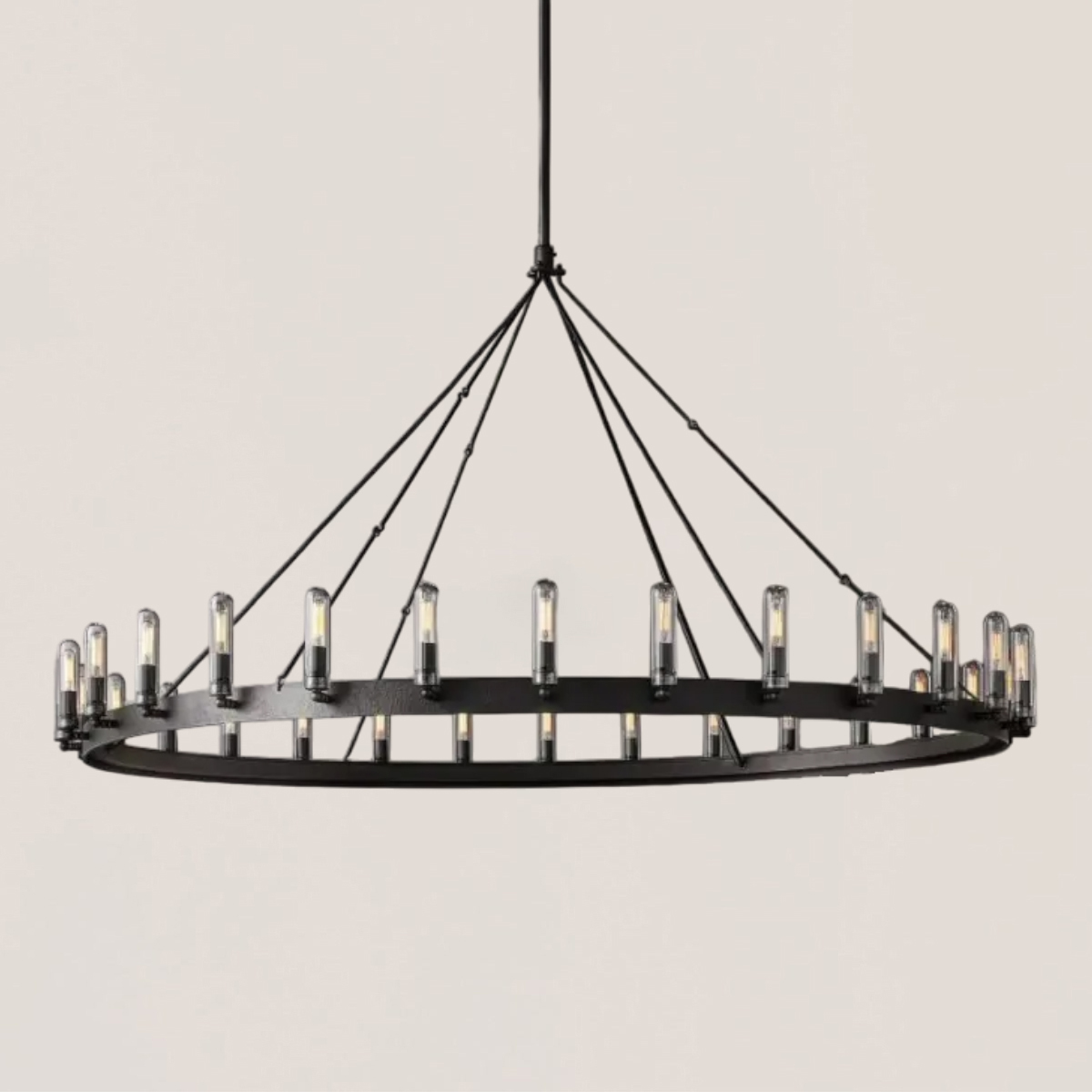 Camino Vintage Filament Outdoor Round Chandelier-VaseLamps