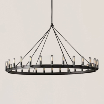 Camino Vintage Filament Outdoor Round Chandelier-VaseLamps