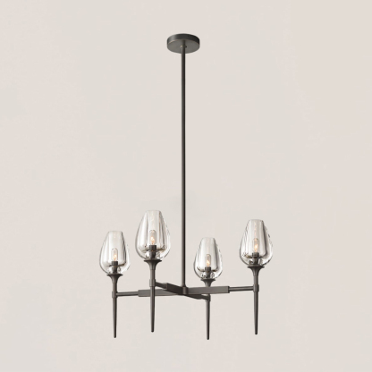 Tulip Crystal Round Chandelier-VaseLamps