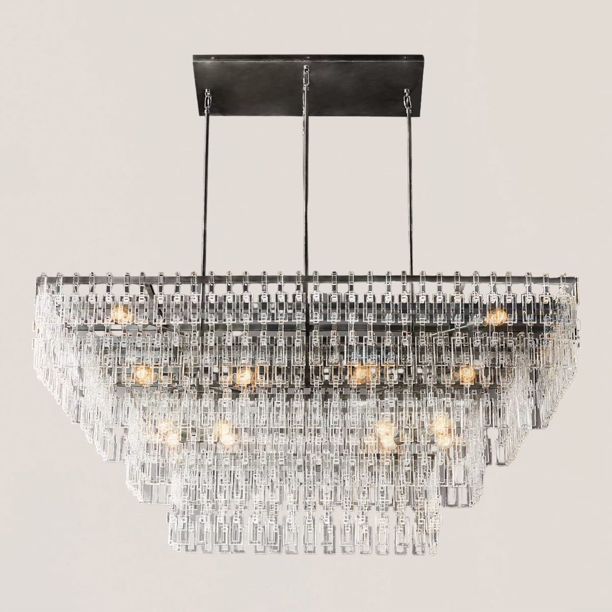 Marignan 3/4-Tier Rectangular Chandelier-VaseLamps