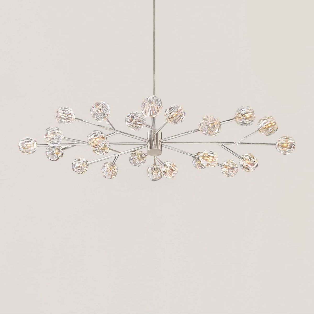 Boule De Crystal Oval Chandelier 72"-VaseLamps