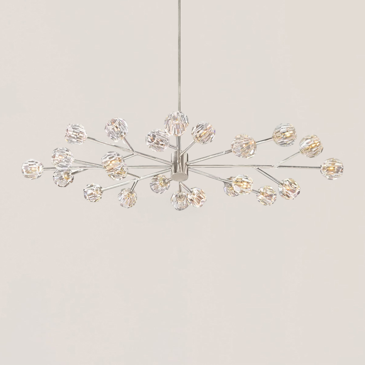 Boule De Crystal Oval Chandelier 72"-VaseLamps