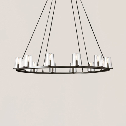 Pauillac Glass Round Chandelier 48"-VaseLamps