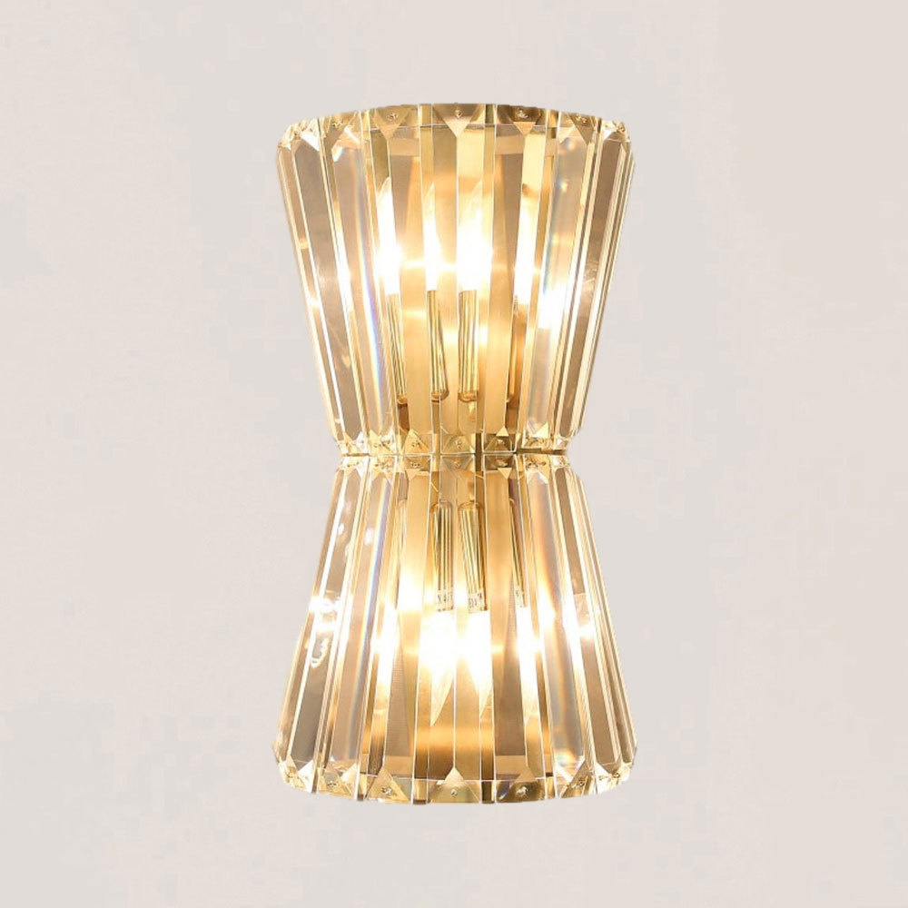 VASELAMPS - Modern Hourglass Crystal Wall Sconce-VaseLamps