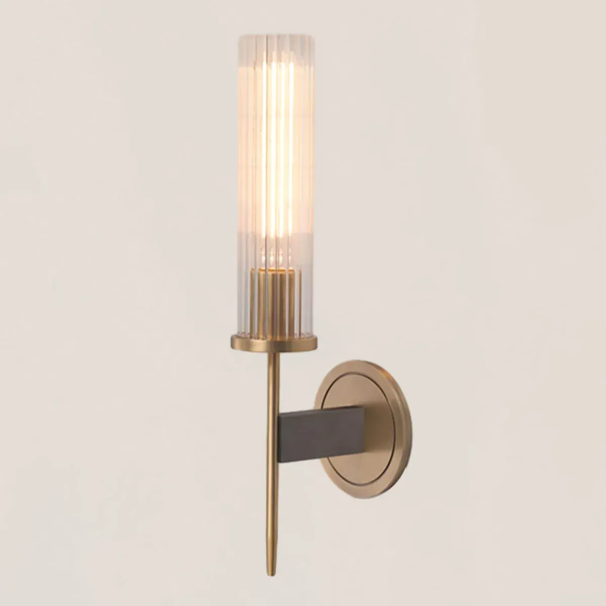 Alouette Brass Glass Wall Sconce-VaseLamps