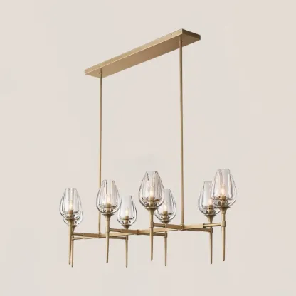 Tulip Crystal Linear Chandelier-VaseLamps