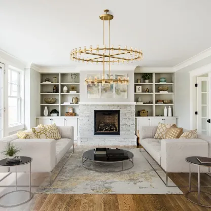 Arcachon LED Round 2-Tier Chandelier 60"-VaseLamps