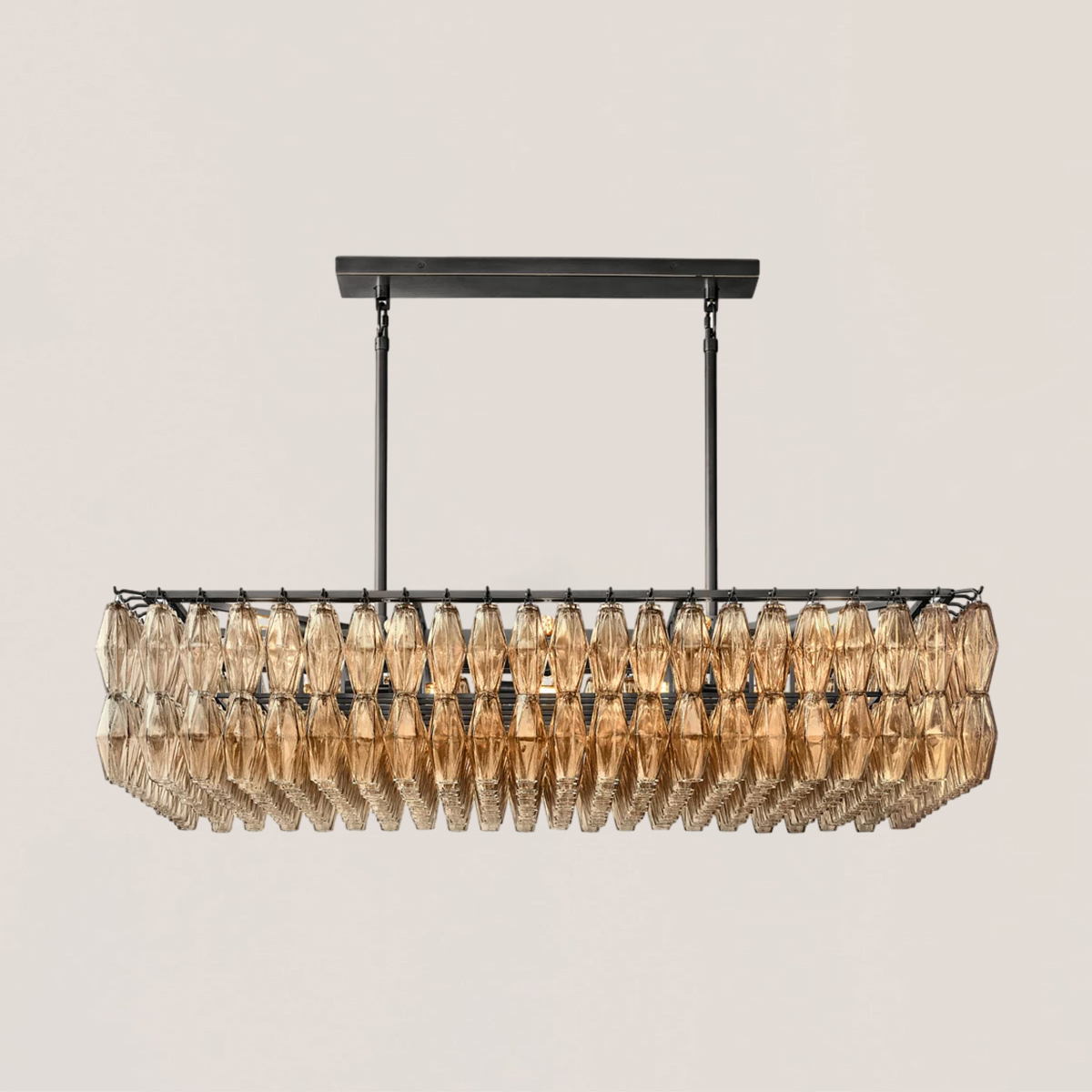 Chiara Glass Rectangular Chandelier-VaseLamps