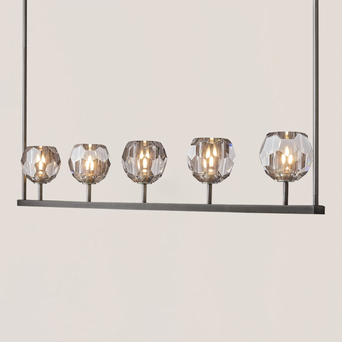 Boule De Crystal Linear Chandelier-VaseLamps