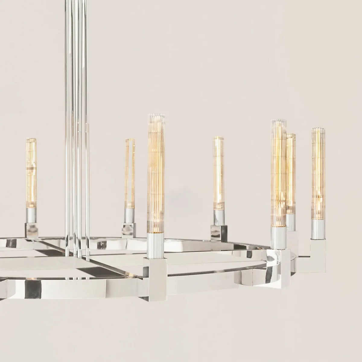 Cannele Glass Round Chandelier-VaseLamps