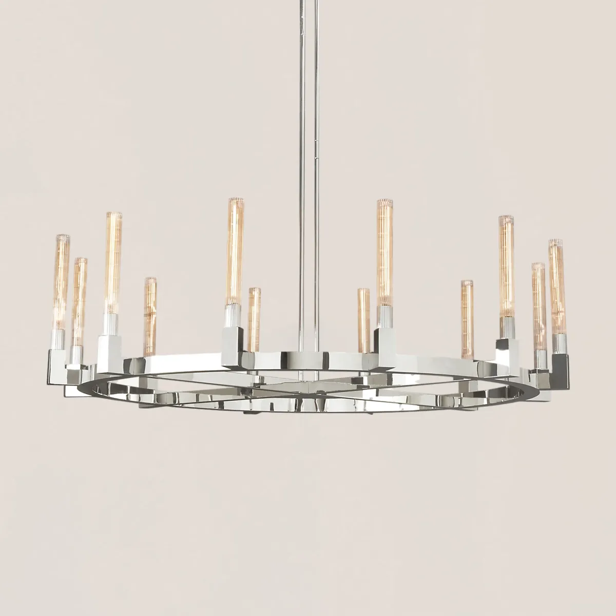 Cannele Glass Round Chandelier-VaseLamps