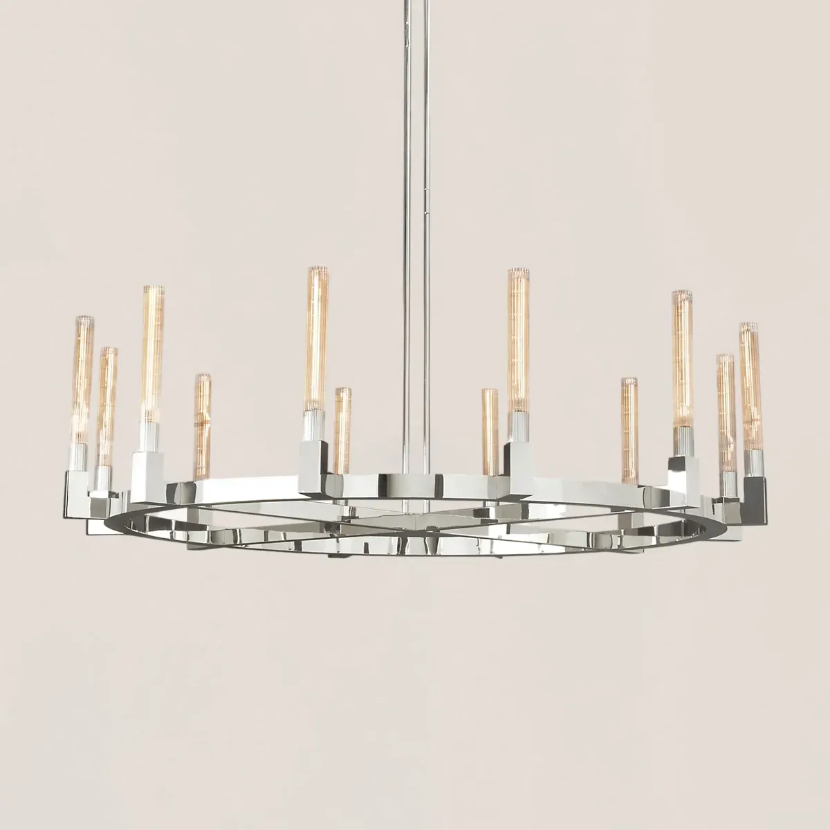 Cannele Glass Round Chandelier-VaseLamps