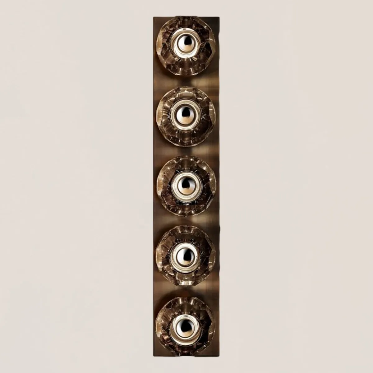 Boule De Smoke Crystal Linear Grand Wall Sconce-VaseLamps