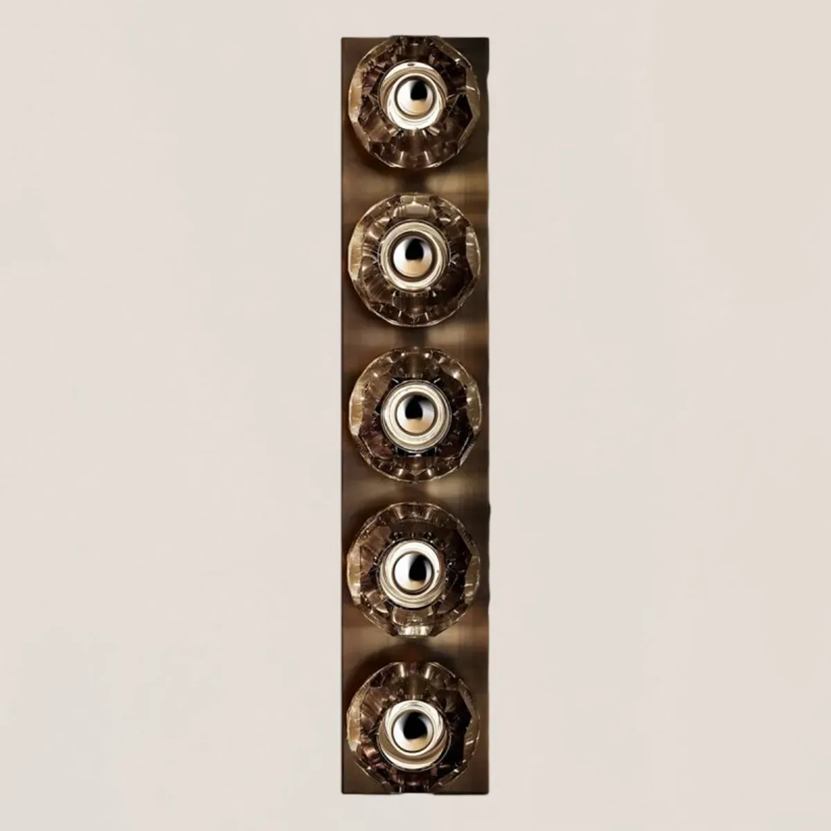 Boule De Smoke Crystal Linear Grand Wall Sconce-VaseLamps