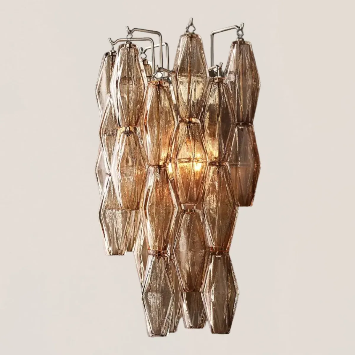 Chiara Glass Short Wall Sconce-VaseLamps