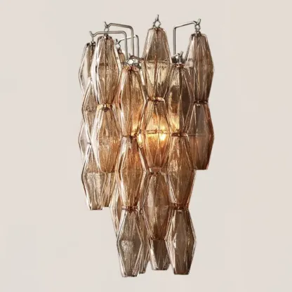 Chiara Glass Short Wall Sconce-VaseLamps