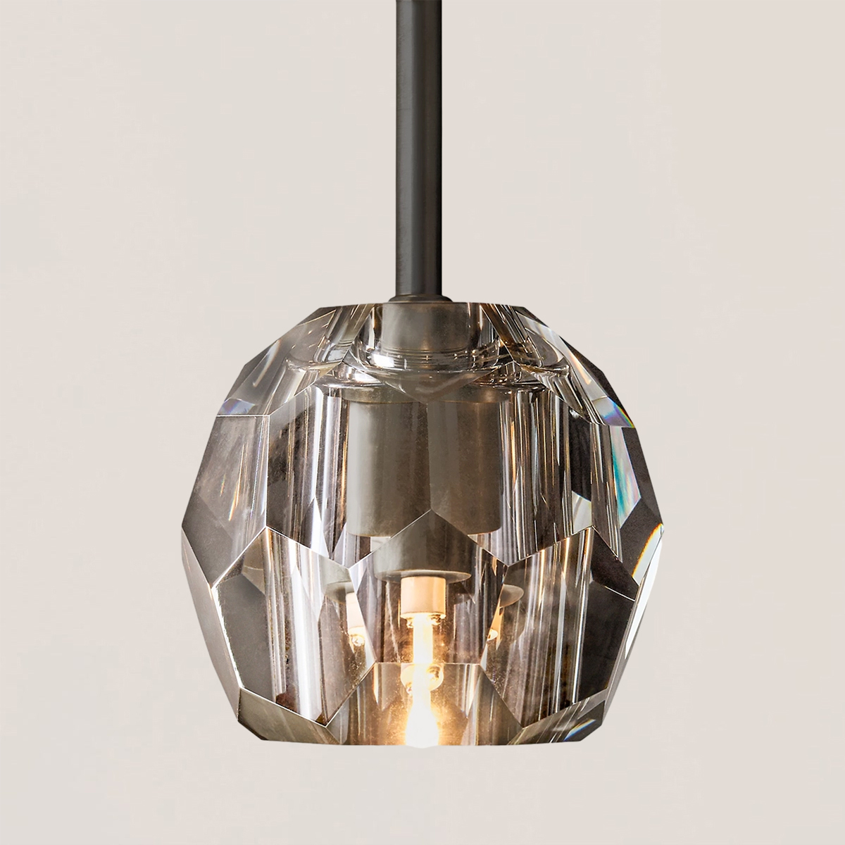 Boule De Crystal Rod Pendant Light-VaseLamps