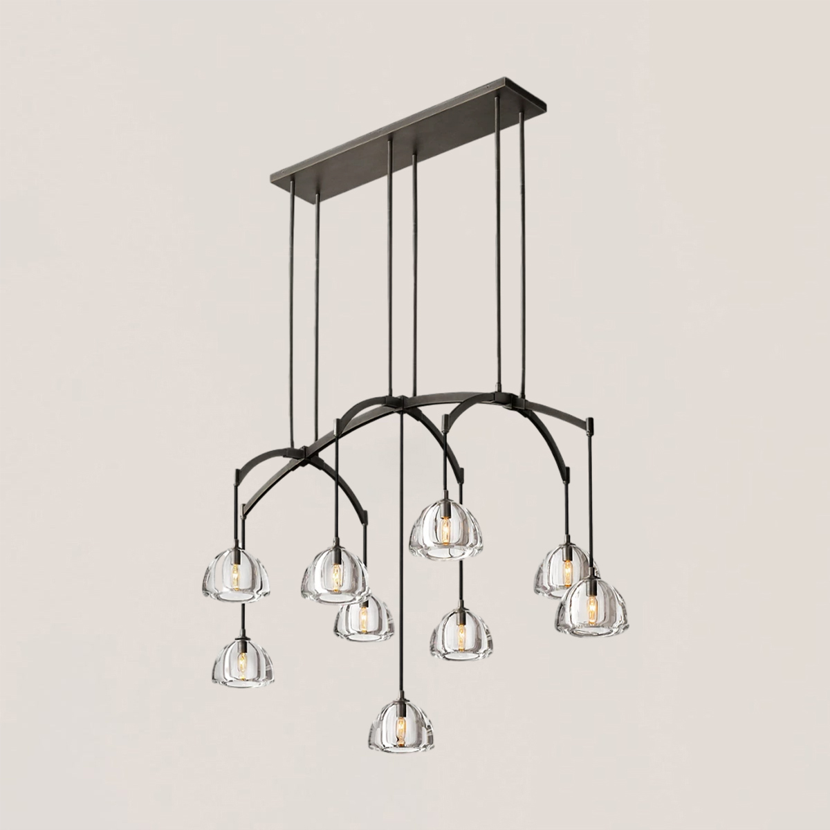 Hemisphere Linear Chandelier-VaseLamps