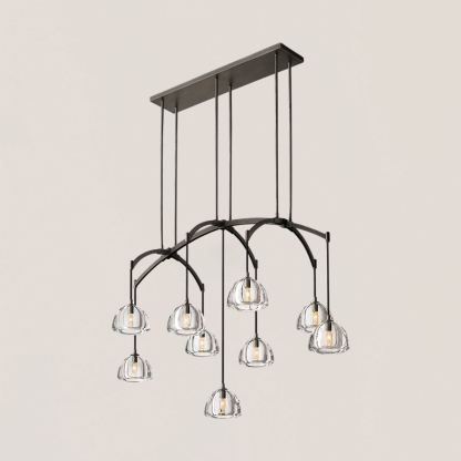 Hemisphere Linear Chandelier-VaseLamps
