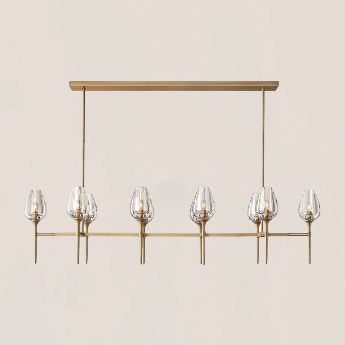 Tulip Crystal Linear Chandelier-VaseLamps