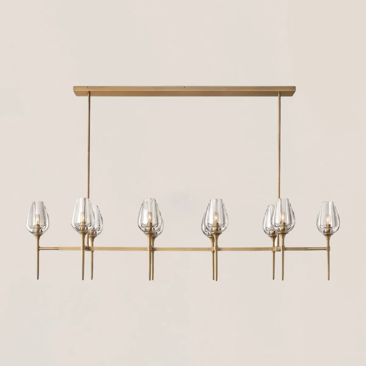 Tulip Crystal Linear Chandelier-VaseLamps