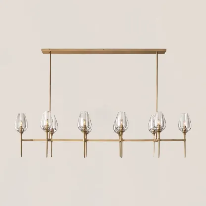 Tulip Crystal Linear Chandelier-VaseLamps