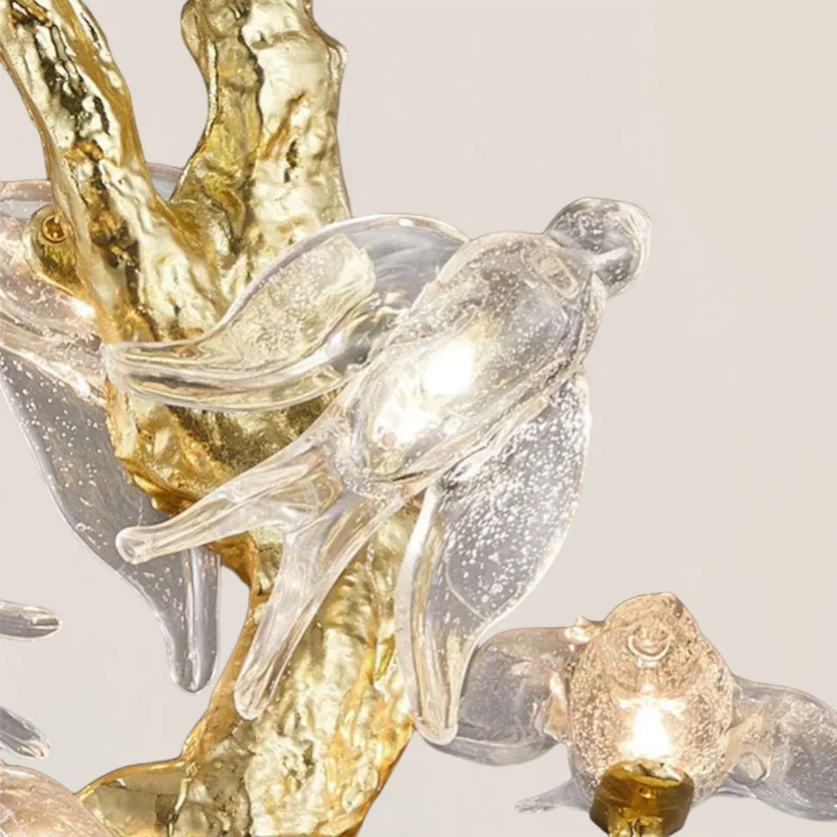 VASELAMPS - Bird Glass Tree Branch Chandelier-VaseLamps