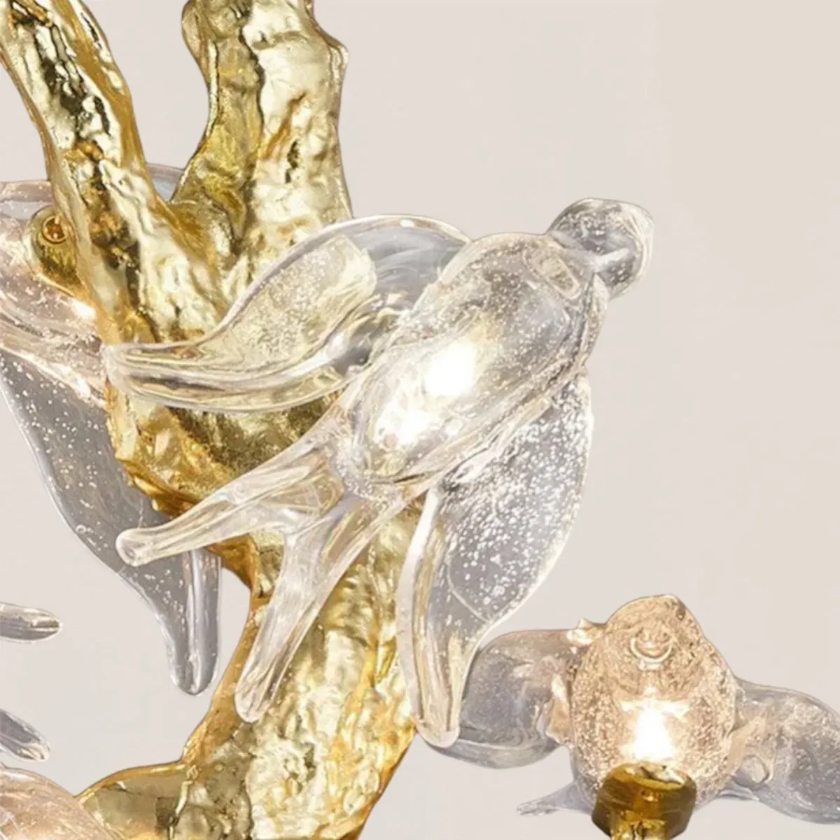 VASELAMPS - Bird Glass Tree Branch Chandelier-VaseLamps
